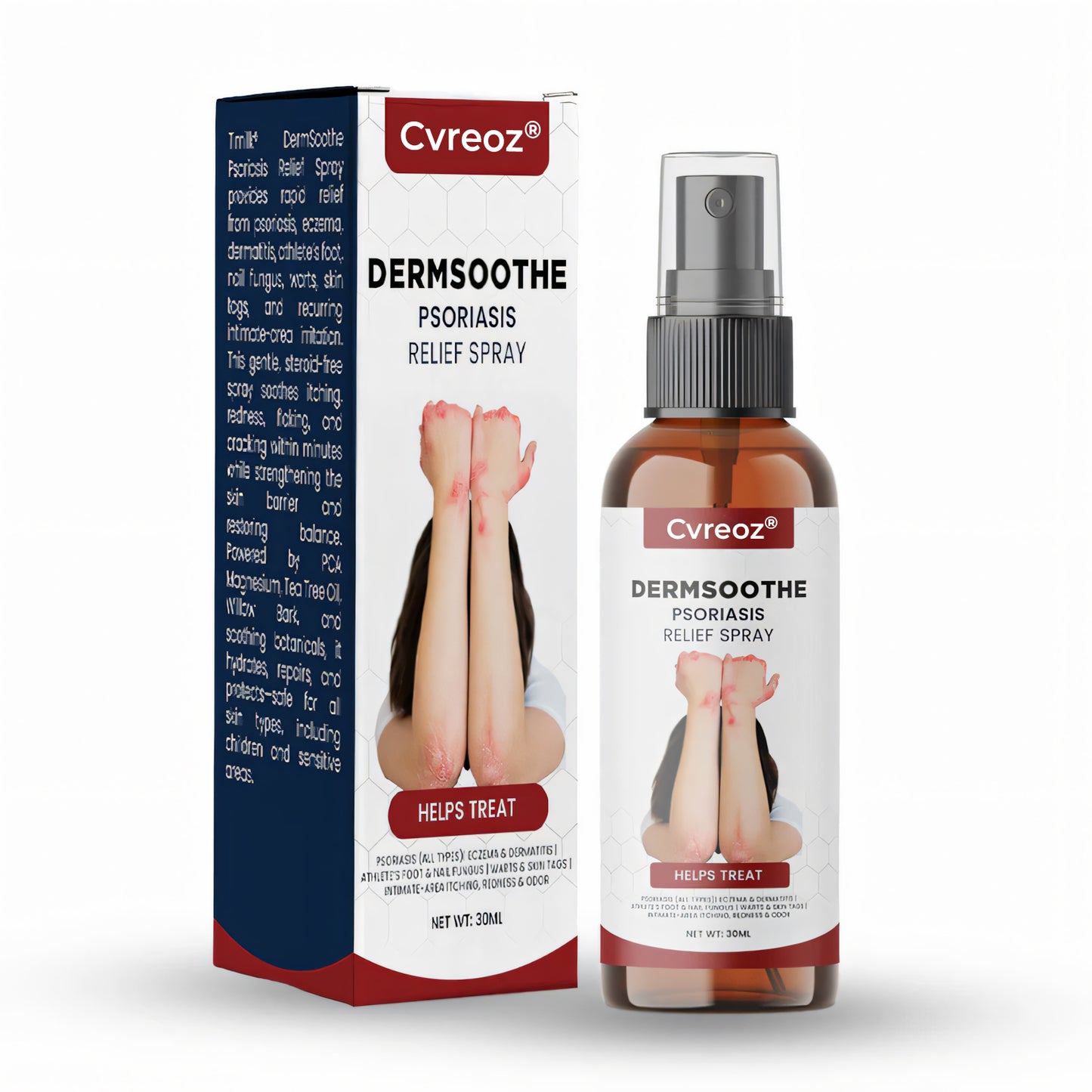 Cvreoz® DermSoothe Psoriasis Relief Spray —Clinically Tested, FDA-Recognized Formula