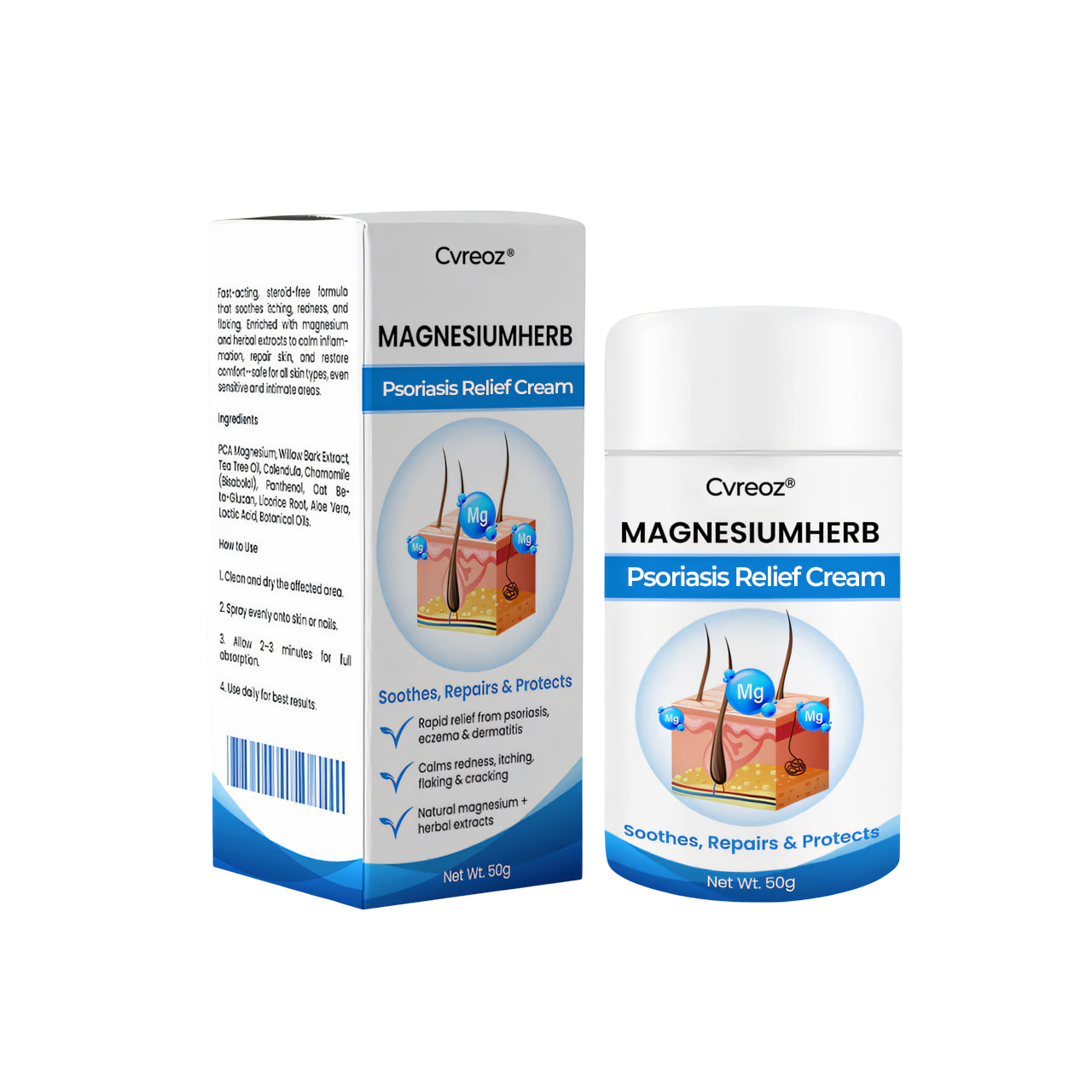 Cvreoz® MagnesiumHerb Psoriasis Relief Cream