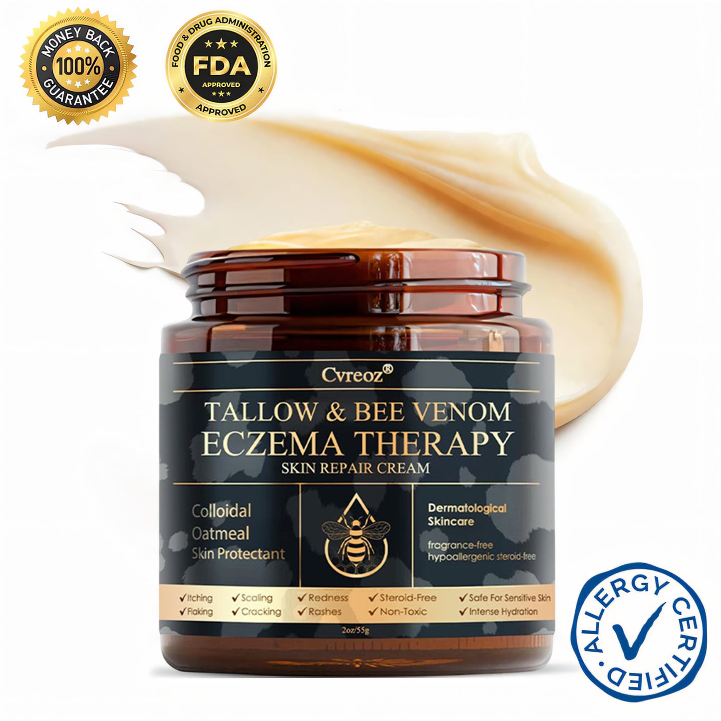 ⚡Final Chance: Save 60% Today Only🔥Cvreoz® Tallow & Bee Venom Eczema Theraphy