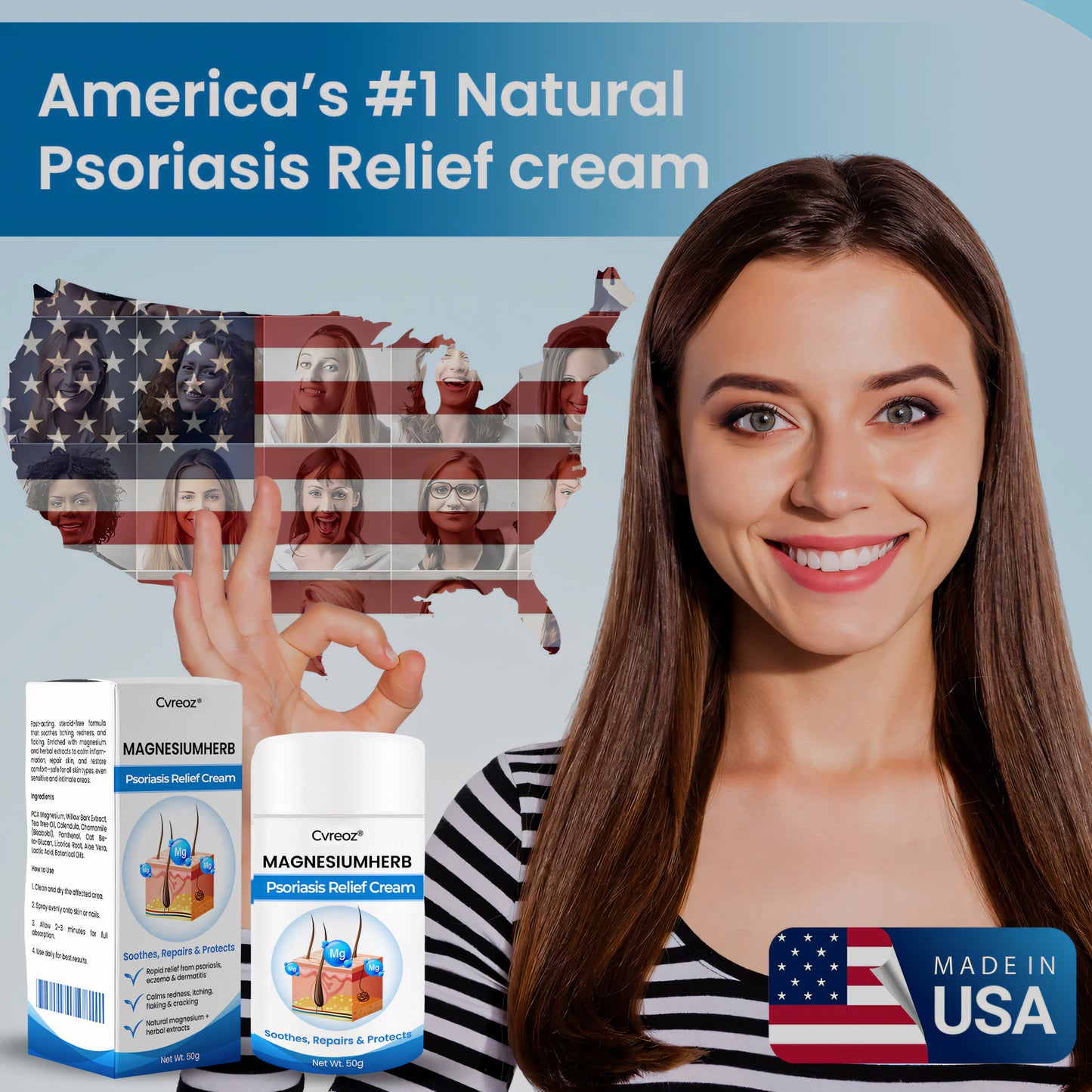 Cvreoz® MagnesiumHerb Psoriasis Relief Cream