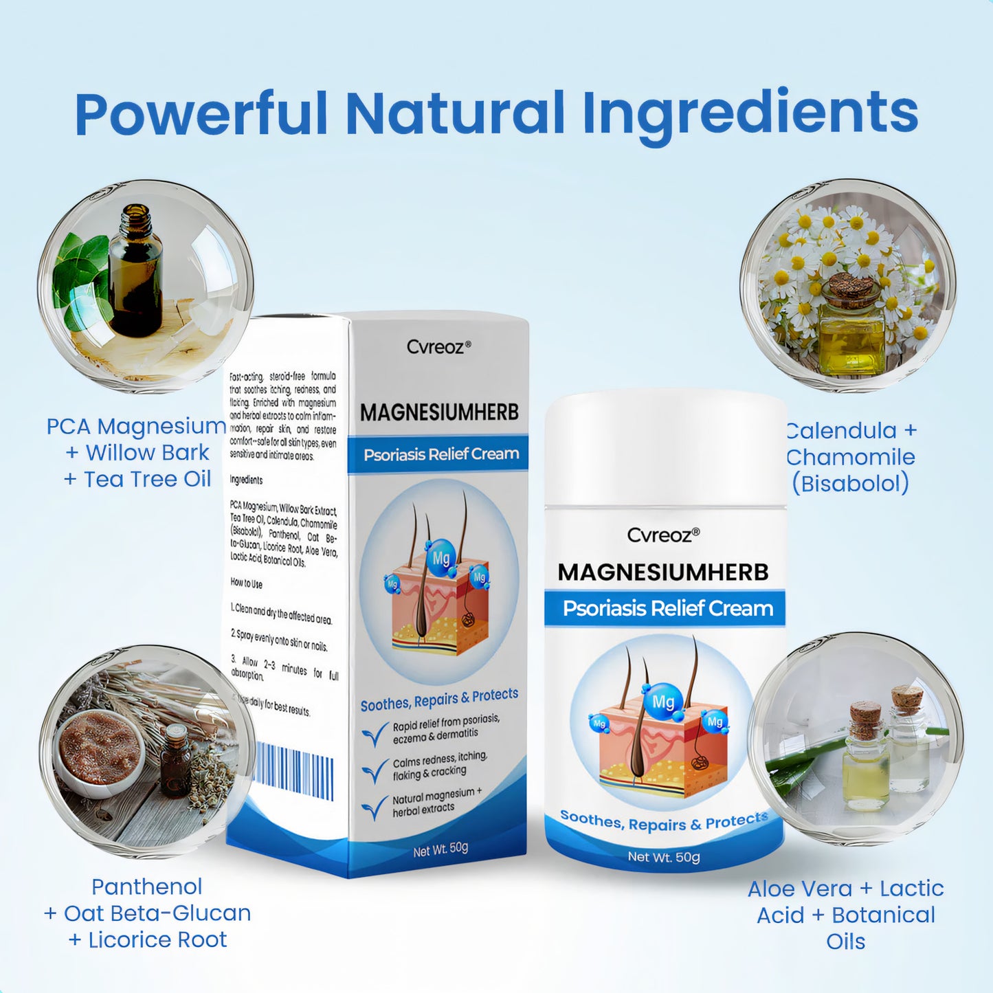 Cvreoz® MagnesiumHerb Psoriasis Relief Cream