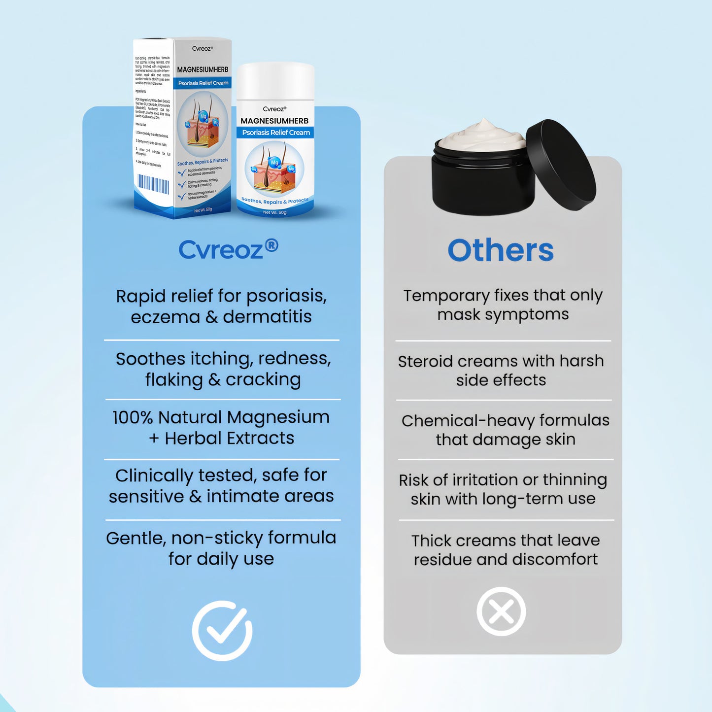 Cvreoz® MagnesiumHerb Psoriasis Relief Cream