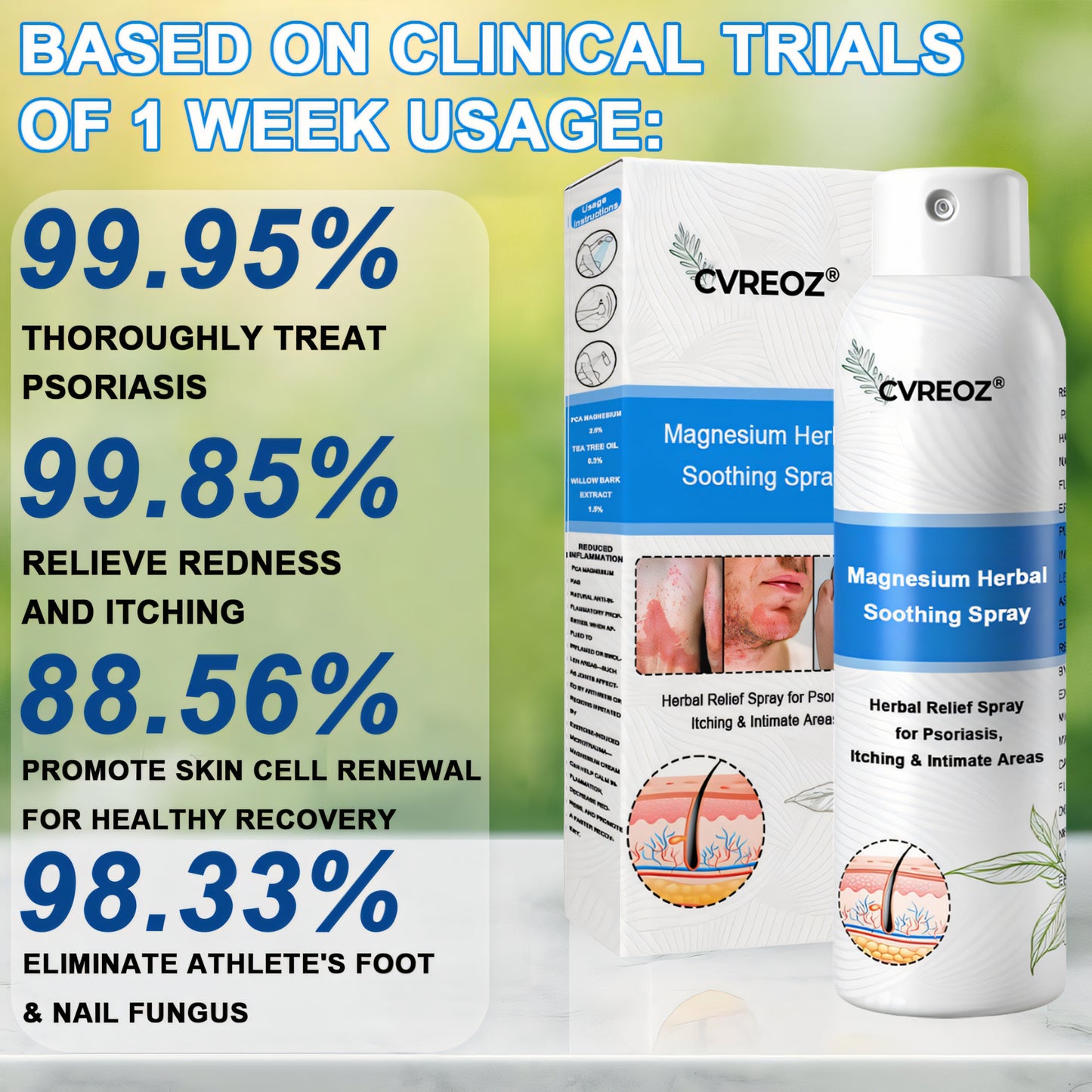 Cvreoz® Magnesium Herbal Psoriasis Spray 👨⚕️ FDA Approved