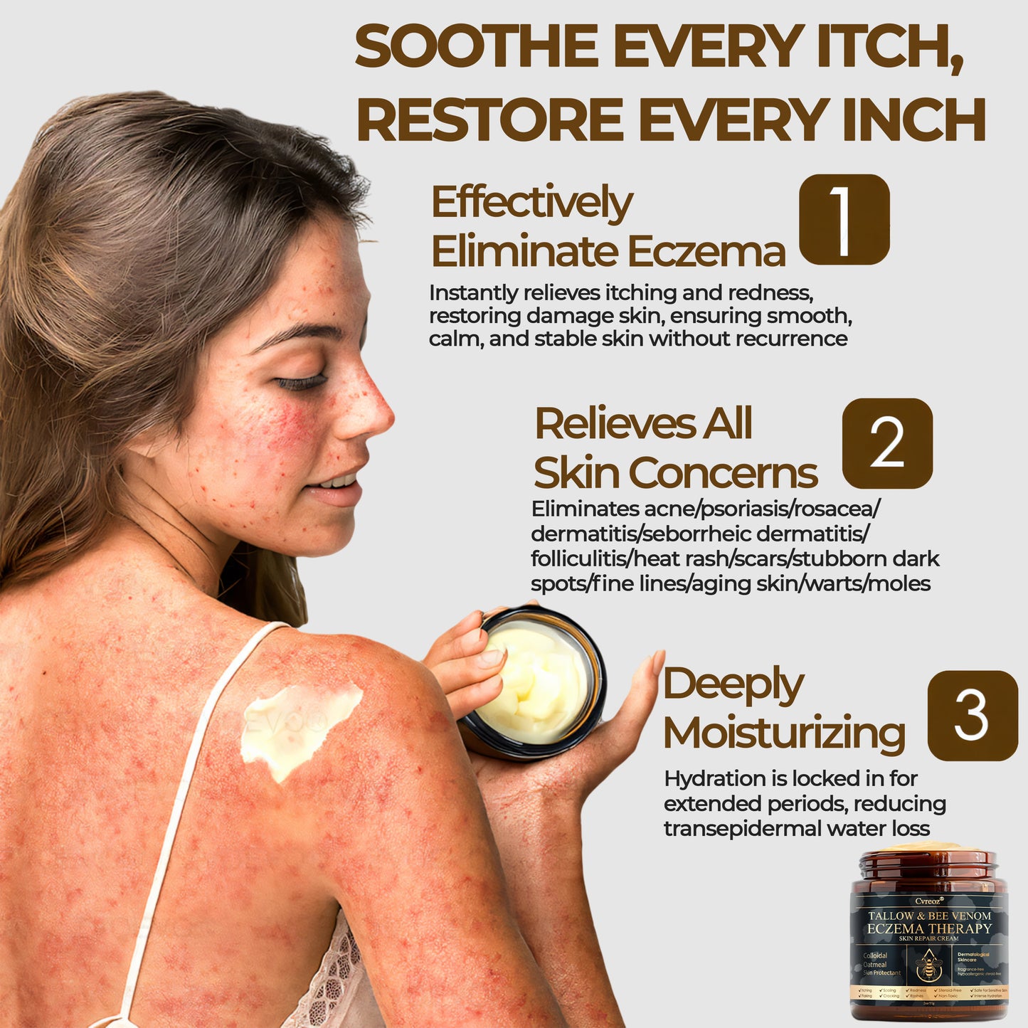 ⚡Final Chance: Save 60% Today Only🔥Cvreoz® Tallow & Bee Venom Eczema Theraphy