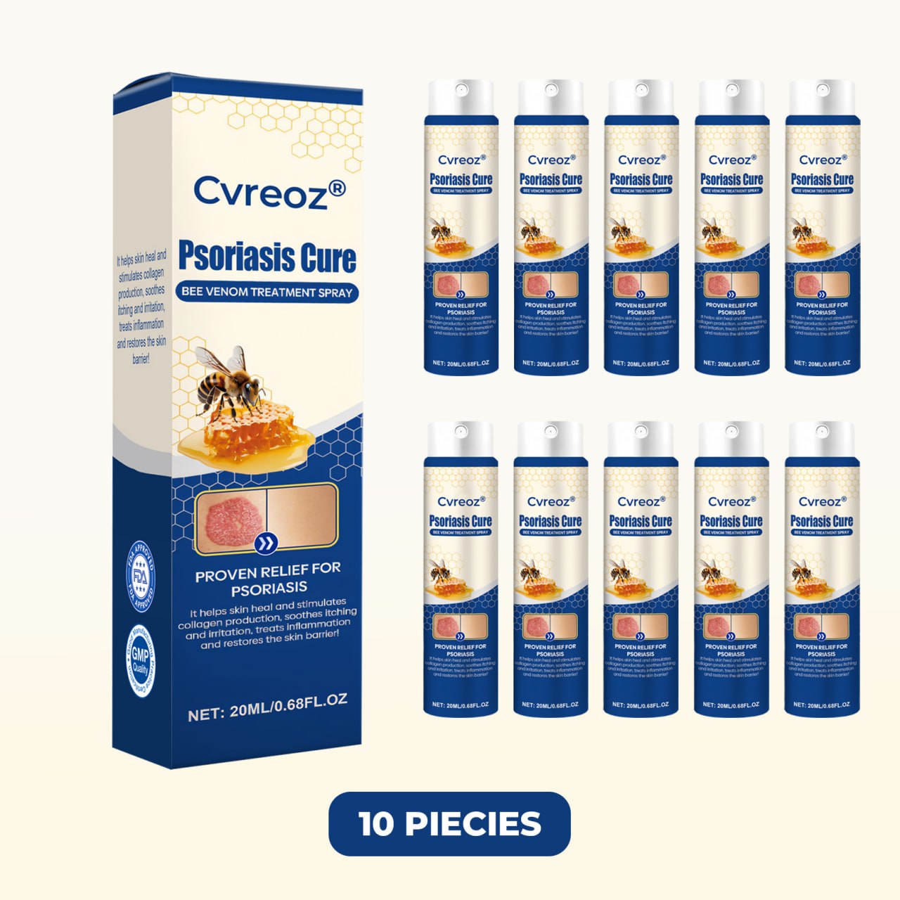 đ„HOT SALE 60% OFFđ„CvreozÂź Psoriasis Cure Bee Venom Treatment Spray