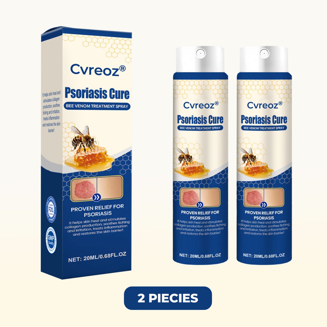 đ„HOT SALE 60% OFFđ„CvreozÂź Psoriasis Cure Bee Venom Treatment Spray