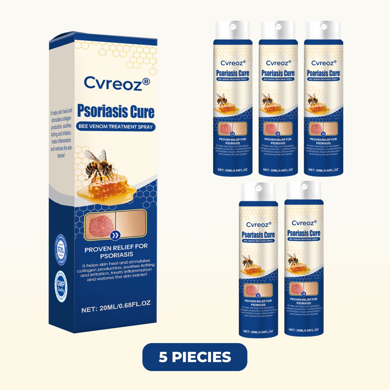 đ„HOT SALE 60% OFFđ„CvreozÂź Psoriasis Cure Bee Venom Treatment Spray