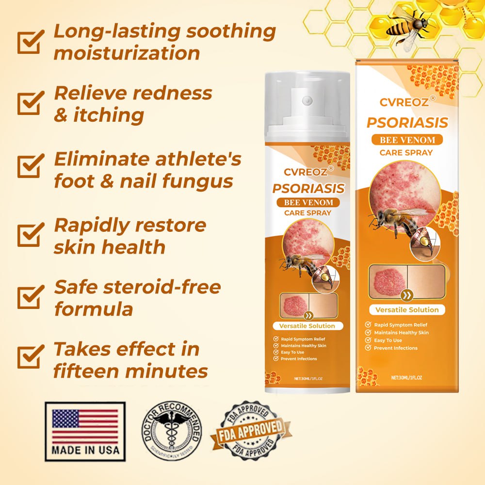 đ LIMITED OFFER 60% OFF đ CvreozÂź Psoriasis Bee Venom Care Spray