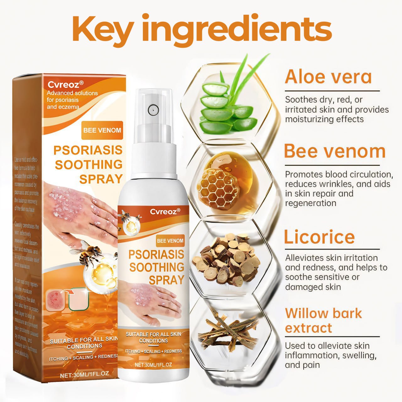 đ„CvreozÂź Bee Venom Psoriasis Soothing Spray đ LIMITED OFFER: 60% OFF đ„