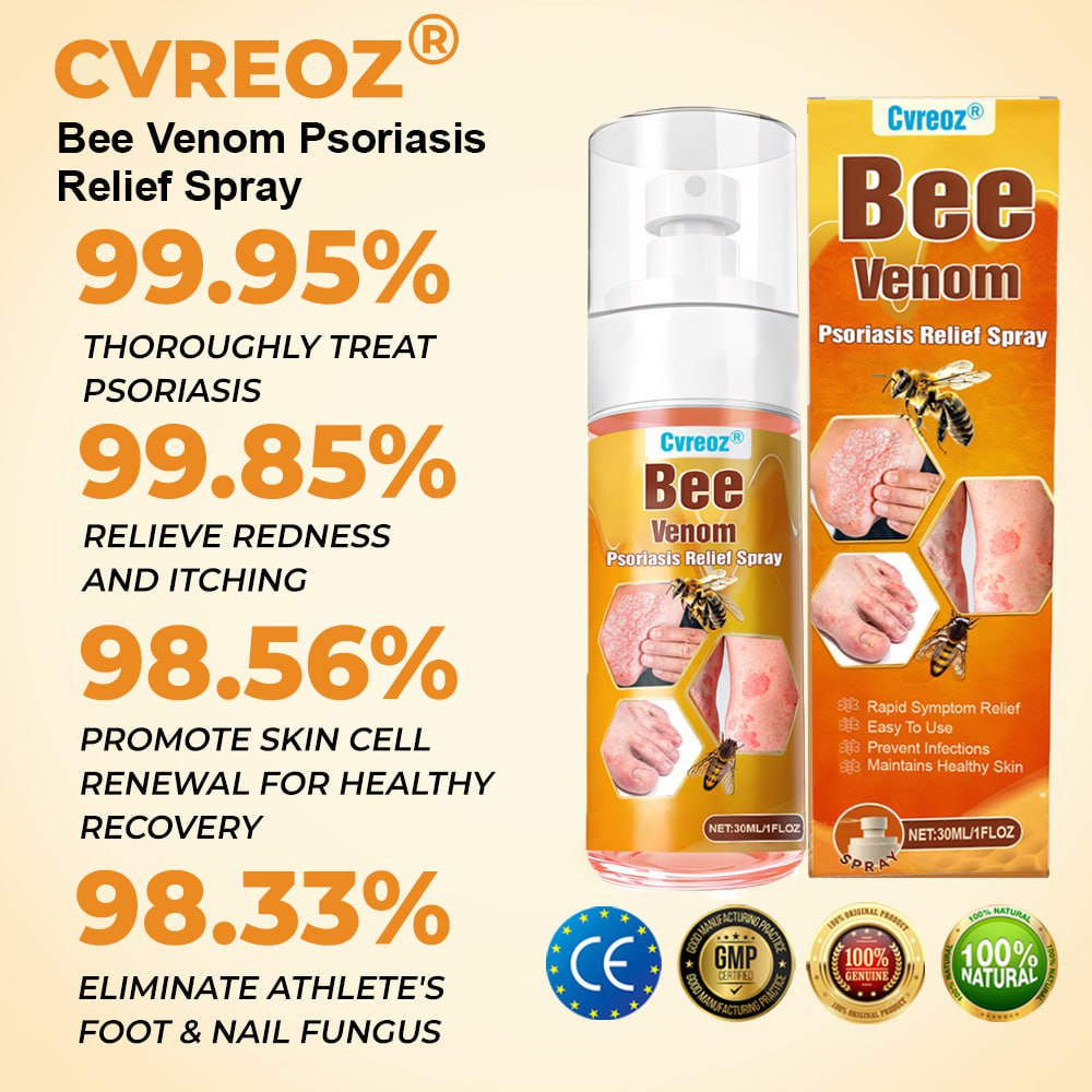 🐝 LIMITED OFFER 60% OFF 💛 Cvreoz® Bee Venom Psoriasis Relief Spray