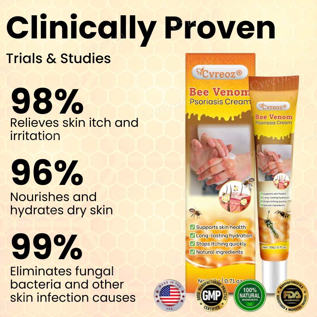 🐝 LIMITED OFFER 60% OFF 💛 Cvreoz® Bee Venom Psoriasis Cream